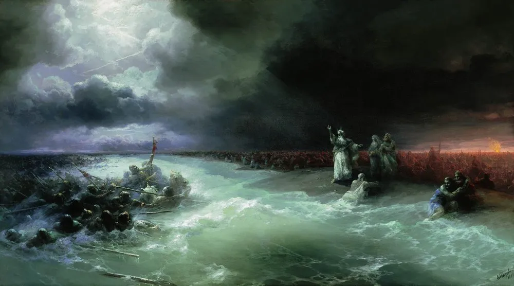Juifs traversant la mer Rouge