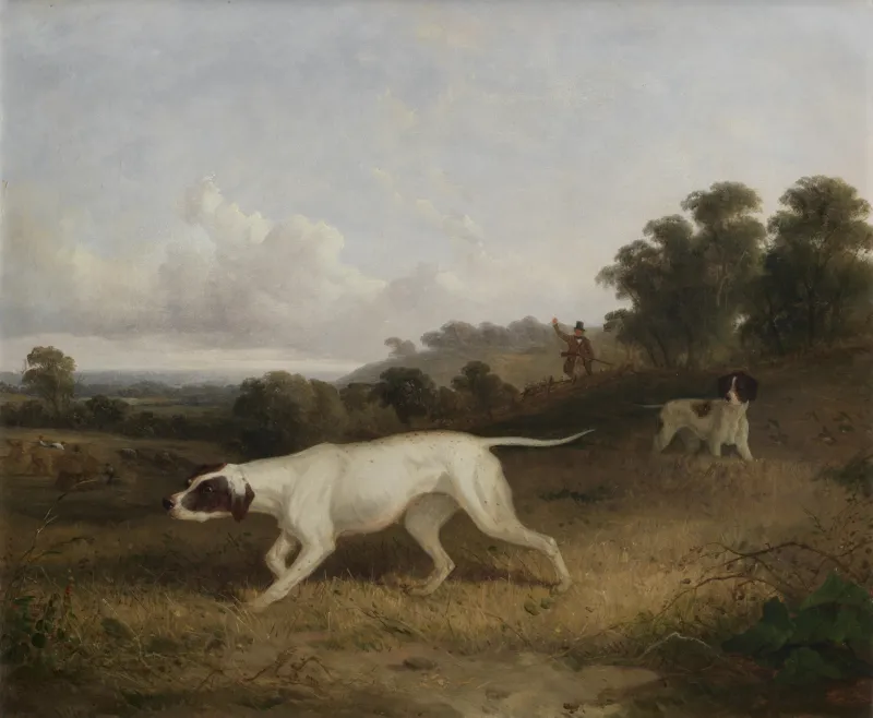 Bristow, Paysage avec deux pointers anglais