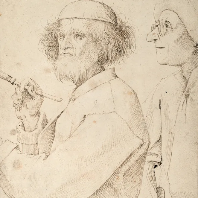 Pieter Brueghel l'Ancien, Peintre et acheteur (autoportrait présumé)