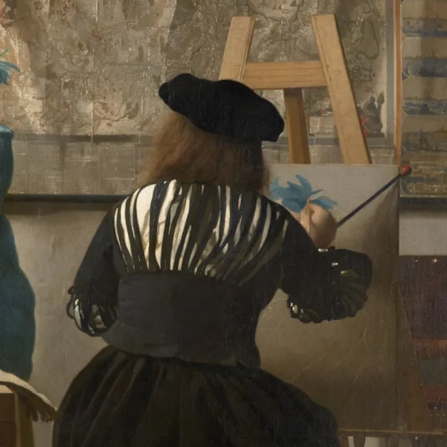 Johannes Vermeer, L'Art de la peinture (détail), vers 1666