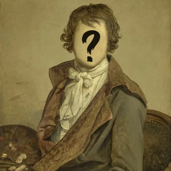 autoportrait modifié du peintre Jacques-Louis David